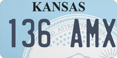 KS license plate 136AMX