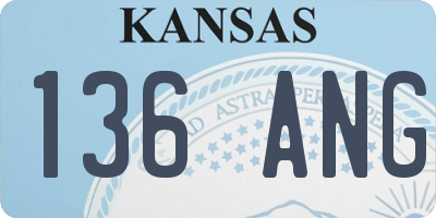 KS license plate 136ANG