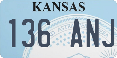 KS license plate 136ANJ