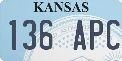 KS license plate 136APC