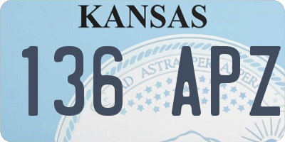 KS license plate 136APZ