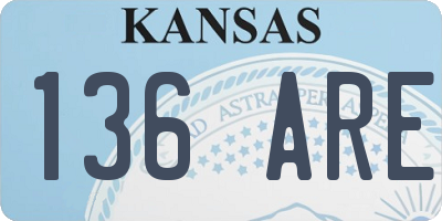 KS license plate 136ARE