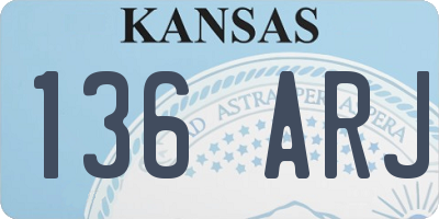 KS license plate 136ARJ