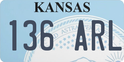 KS license plate 136ARL