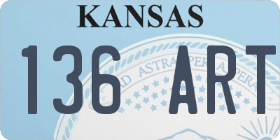 KS license plate 136ART