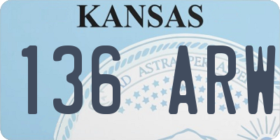 KS license plate 136ARW