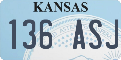 KS license plate 136ASJ