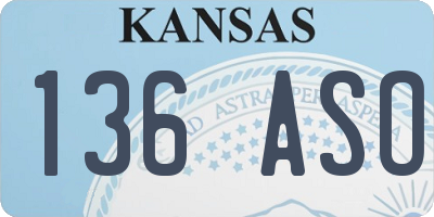 KS license plate 136ASO