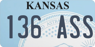 KS license plate 136ASS