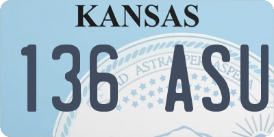 KS license plate 136ASU