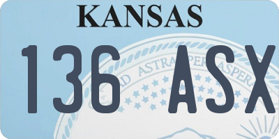 KS license plate 136ASX