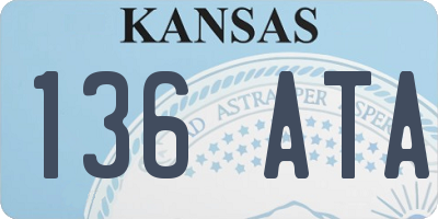 KS license plate 136ATA