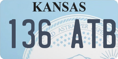 KS license plate 136ATB