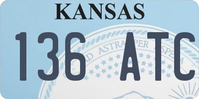 KS license plate 136ATC