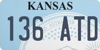 KS license plate 136ATD