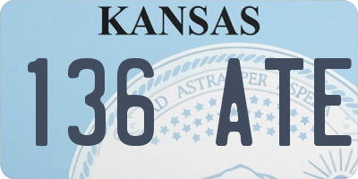 KS license plate 136ATE