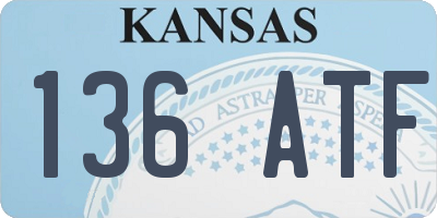 KS license plate 136ATF