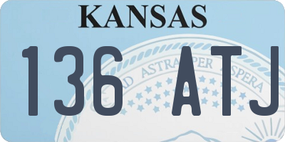 KS license plate 136ATJ