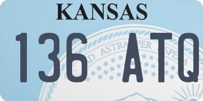 KS license plate 136ATQ
