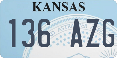 KS license plate 136AZG