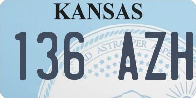 KS license plate 136AZH