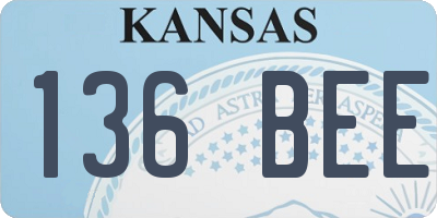 KS license plate 136BEE