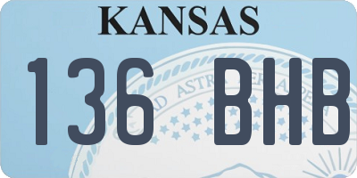 KS license plate 136BHB
