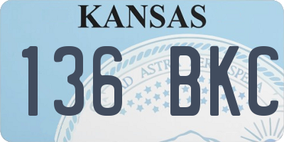 KS license plate 136BKC