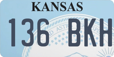 KS license plate 136BKH