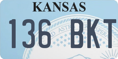KS license plate 136BKT