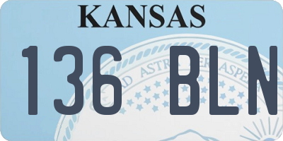 KS license plate 136BLN