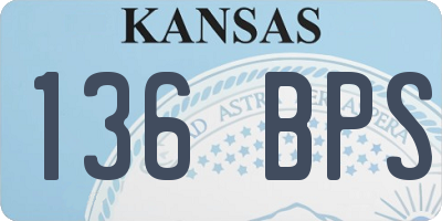 KS license plate 136BPS