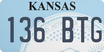 KS license plate 136BTG