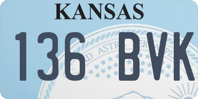 KS license plate 136BVK