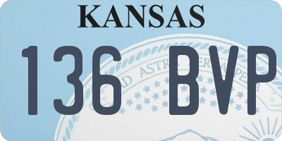 KS license plate 136BVP