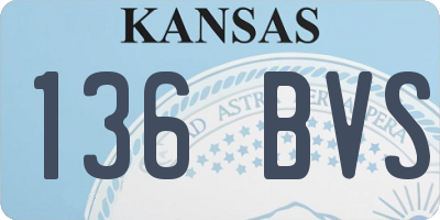 KS license plate 136BVS