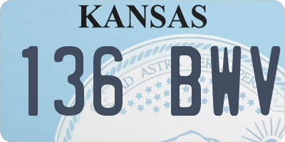 KS license plate 136BWV