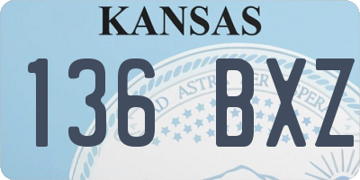 KS license plate 136BXZ