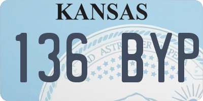 KS license plate 136BYP