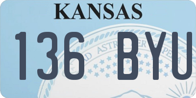 KS license plate 136BYU