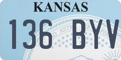 KS license plate 136BYV