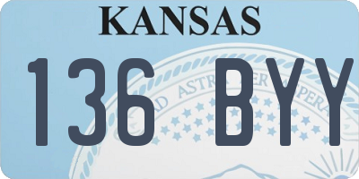 KS license plate 136BYY
