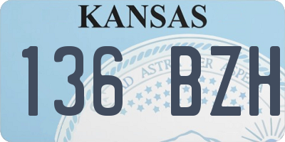 KS license plate 136BZH