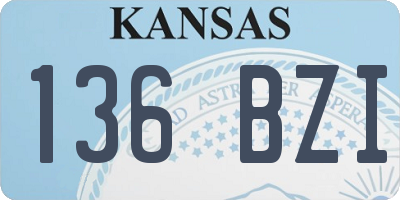 KS license plate 136BZI