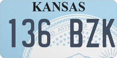KS license plate 136BZK