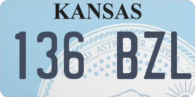 KS license plate 136BZL