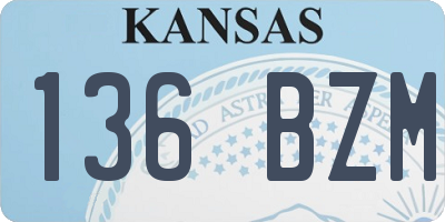 KS license plate 136BZM