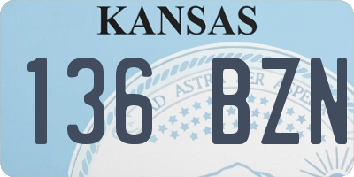 KS license plate 136BZN