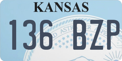 KS license plate 136BZP