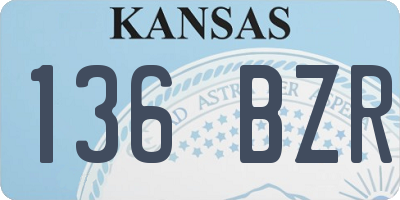 KS license plate 136BZR